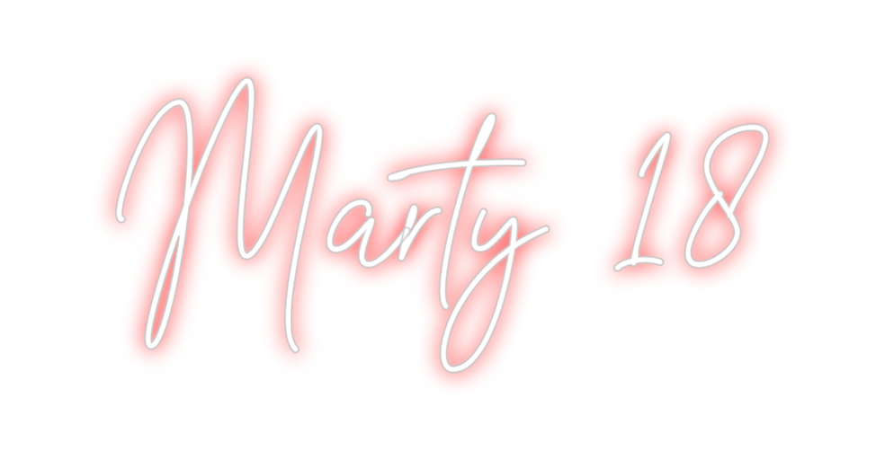 Scritta neon personalizzata Marty 18