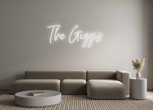 Scritta neon personalizzata The Giggis