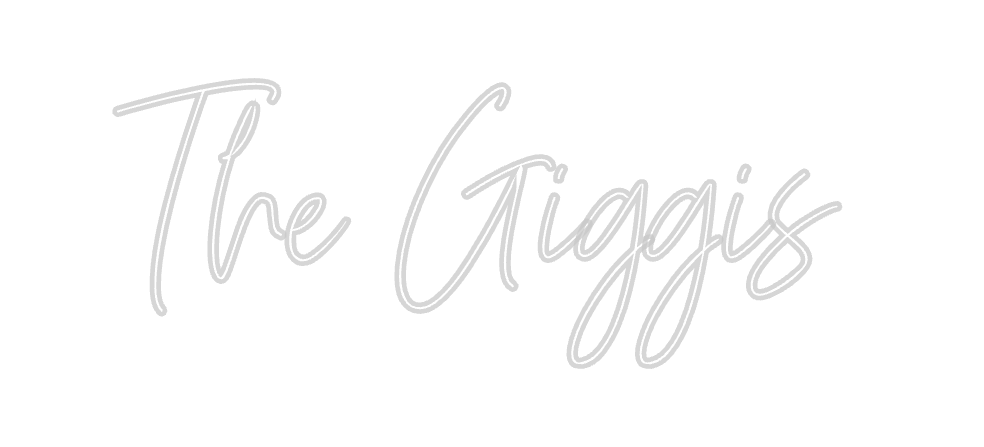 Scritta neon personalizzata The Giggis