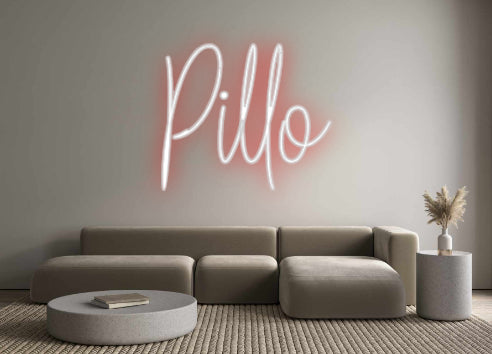 Scritta neon personalizzata Pillo