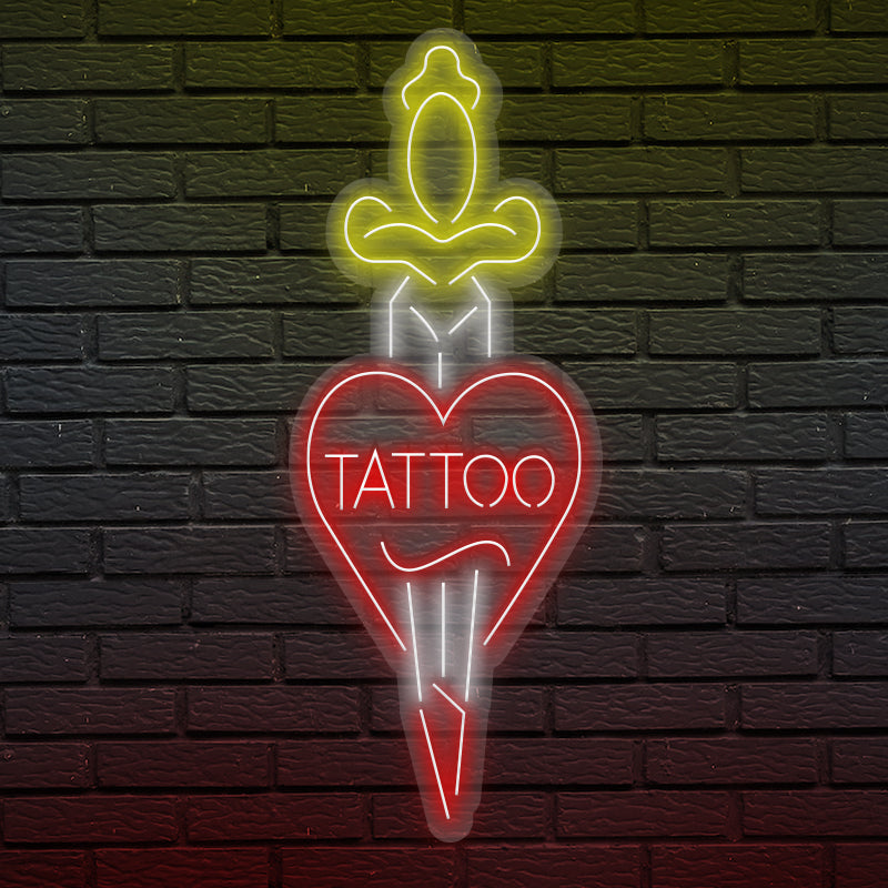 Tattoo Spada - Insegna neon led per studio tattoo