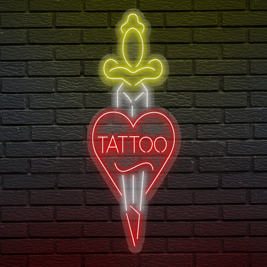 Tattoo Spada - Insegna neon led per studio tattoo