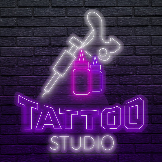 Tattoo 3 - Insegna neon led per studio tattoo