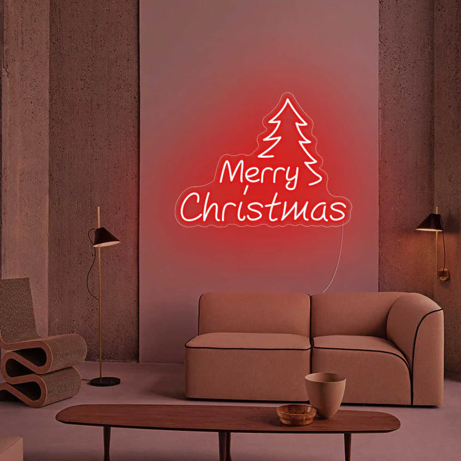 Merry christmas con albero - Neon led-neon flex