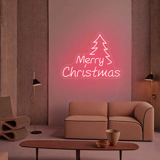 Merry christmas con albero - Neon led-neon flex