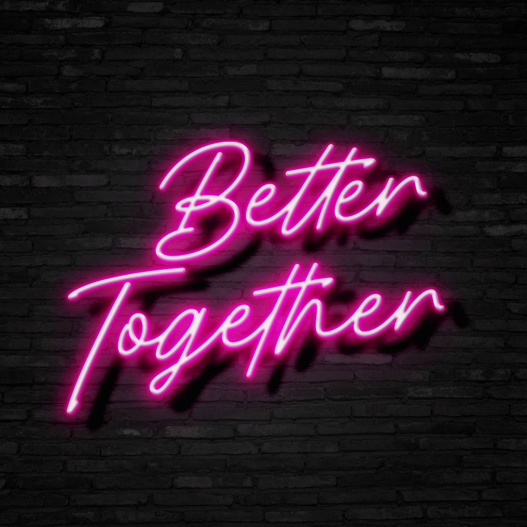 Better together scritta neon led