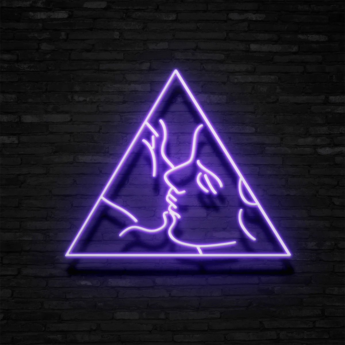 Bacio nel triangolo - Neon led Art
