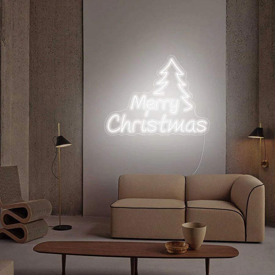 Merry christmas con albero - Neon led-neon flex