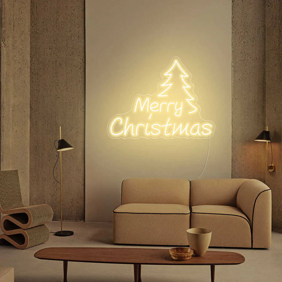 Merry christmas con albero - Neon led-neon flex