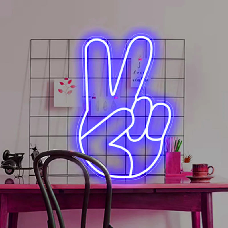 Simbolo della Pace - Neon led-neon flex-plexiglass