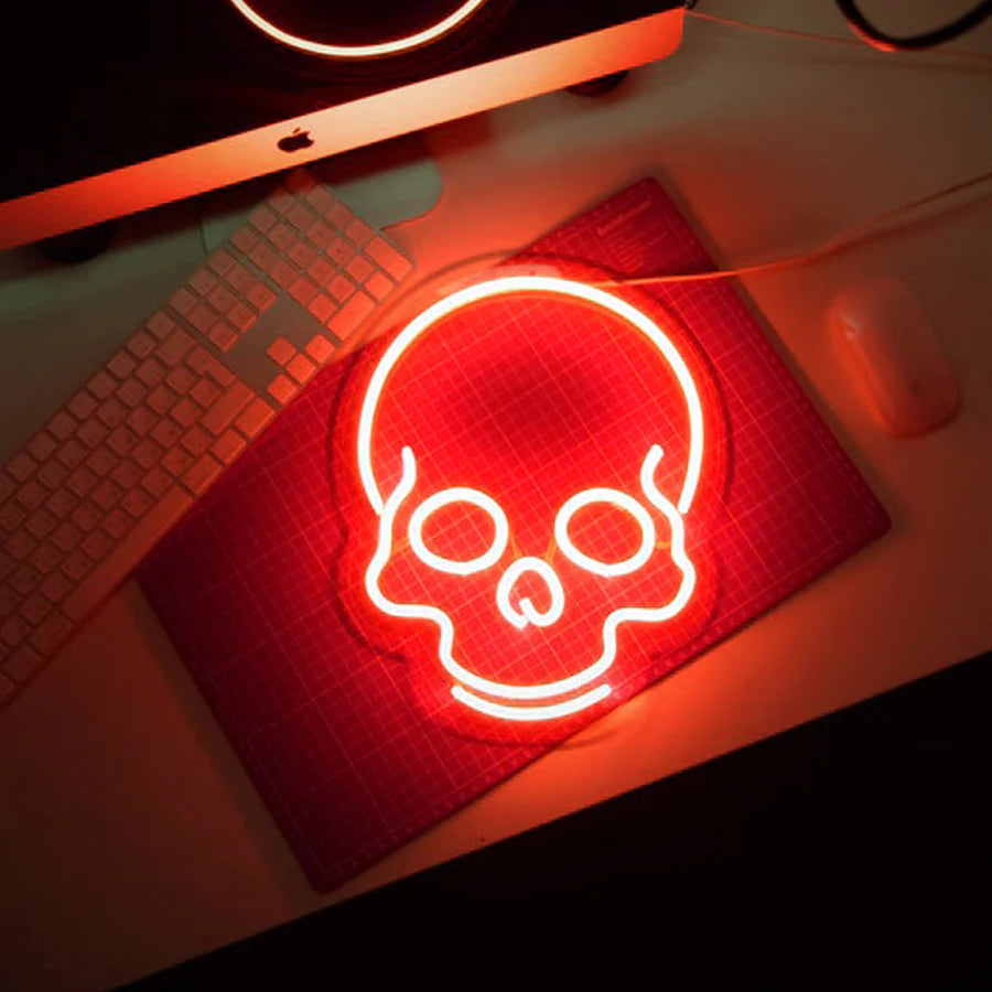 Teschio - Simbolo Neon led