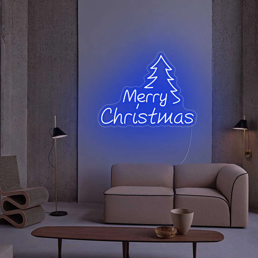 Merry christmas con albero - Neon led-neon flex