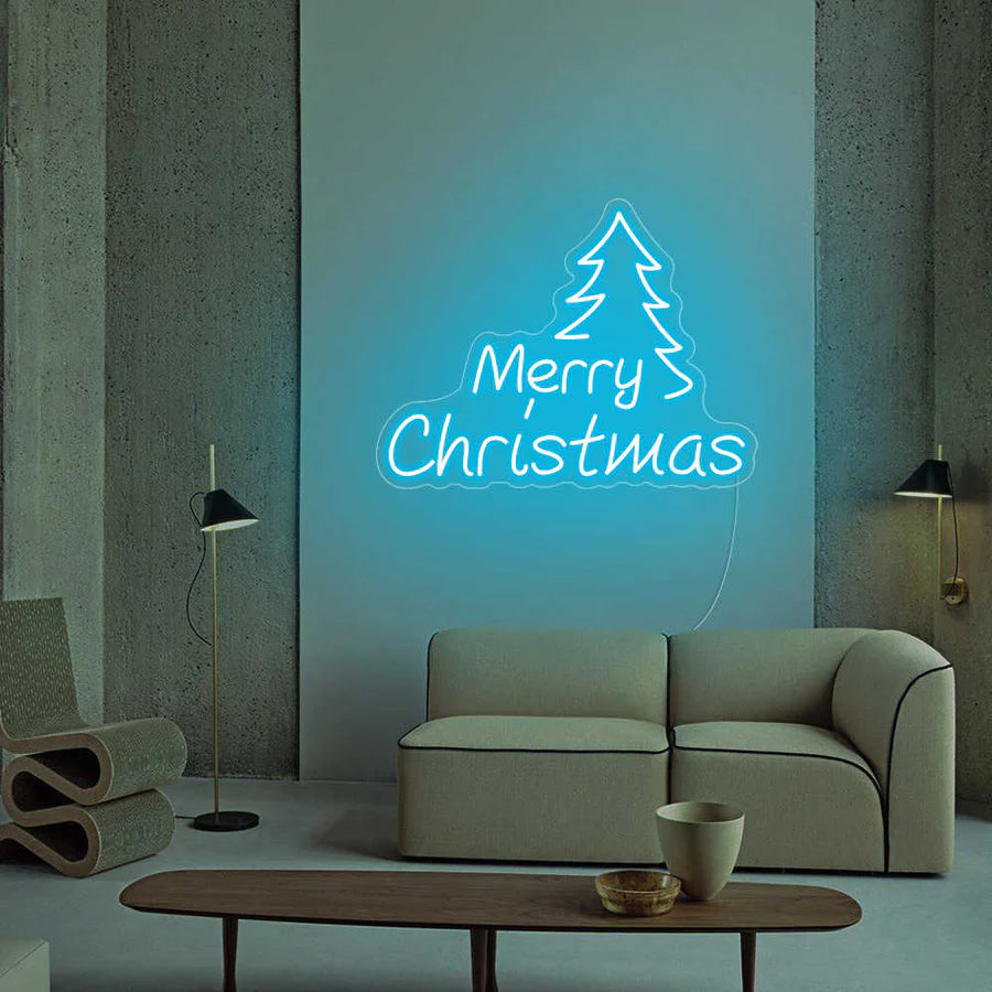 Merry christmas con albero - Neon led-neon flex
