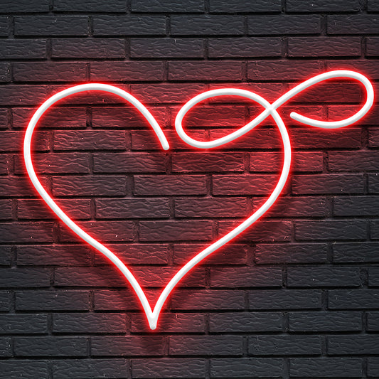 Cuore con infinito - neon led