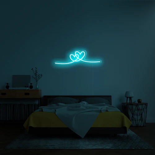 Cuori intrecciati - Neon led