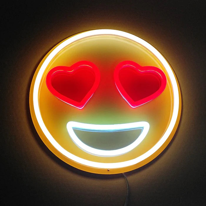 Smile Occhi cuore - Neon led