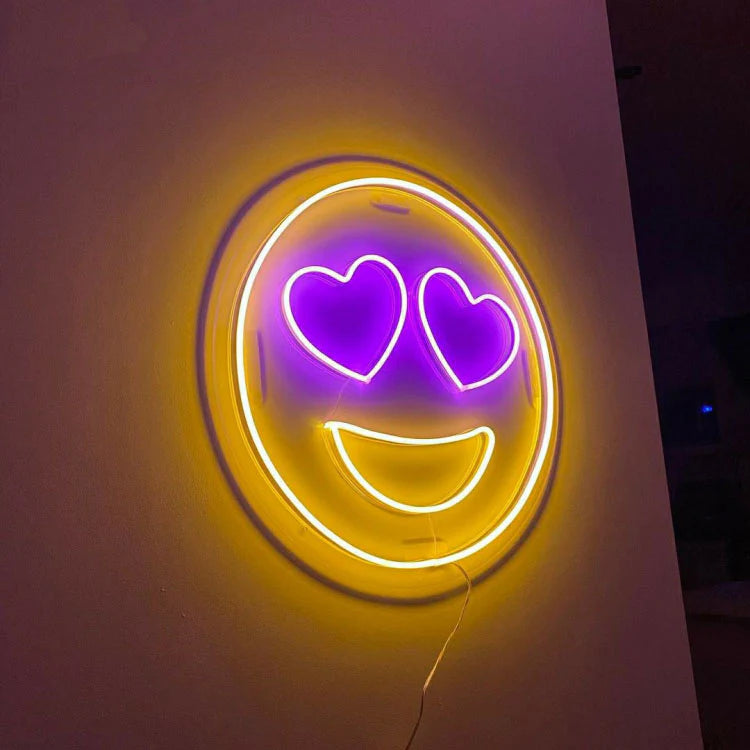 Smile Occhi cuore - Neon led