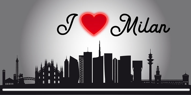 Milano - Quadro neon led da parete