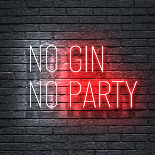 No gin no party - Frase Neon led
