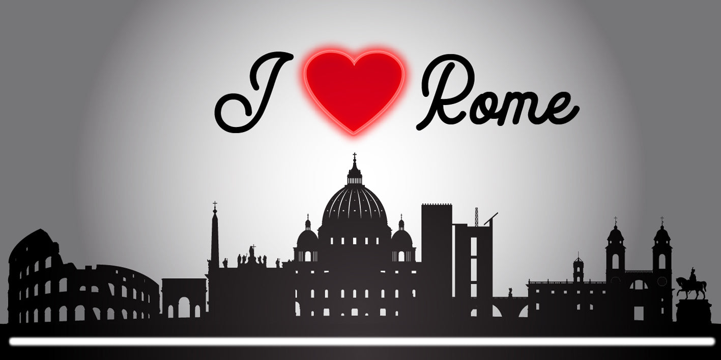Roma - Quadro neon led da parete