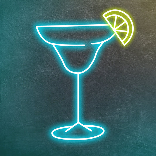Bicchiere cocktail simbolo neon led