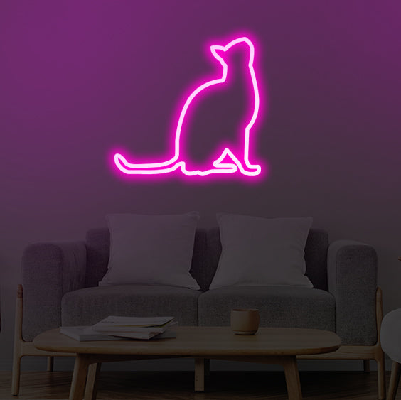 Gatto seduto - Neon led