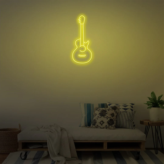 Chitarra insegna neon led