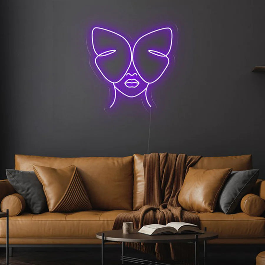 Donna farfalla silhouette - Neon led