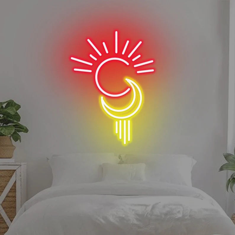 Abbraccio Sole -Luna - Neon led-neon Flex-plexiglass