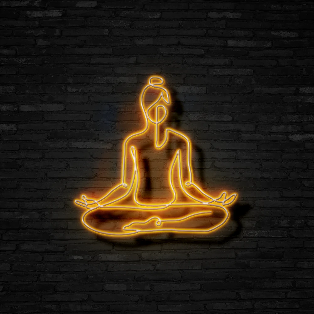 Yoga silhouette - Neon led