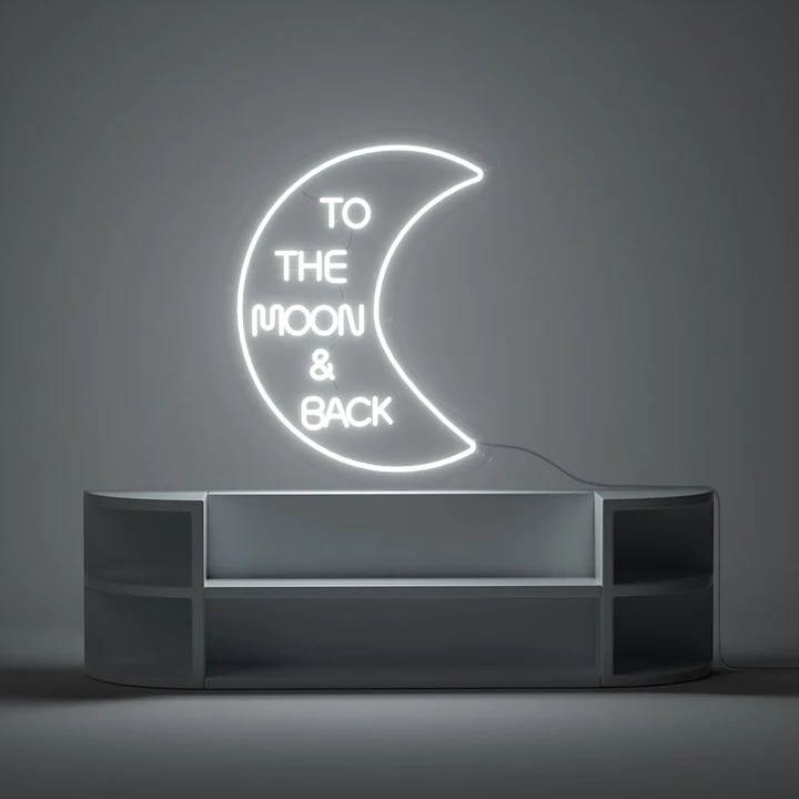 To the moon and back - Scritta Neon led