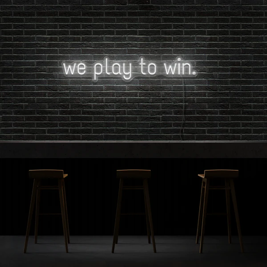 We play to win (Giochiamo per vincere) - Insegna neon led